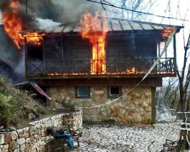 Мужской монастырь горел в Грузии