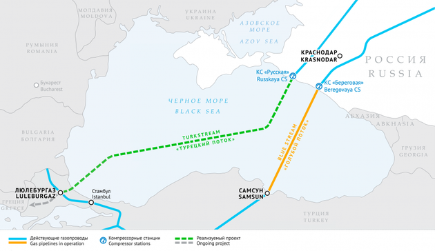 Эрдоган: строительство сухопутной части "Турецкого потока" идет по плану