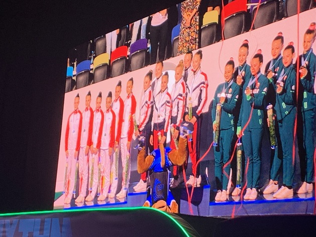 Юниорки из России завоевали золотые медали в аэродэнсе на ЧЕ по аэробике в Баку