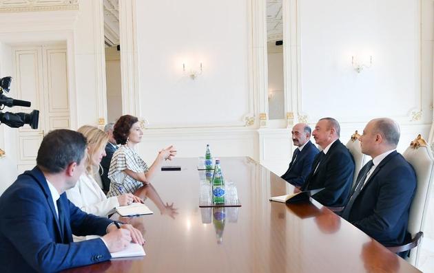 Ильхам Алиев принял делегацию под руководством Одри Азуле