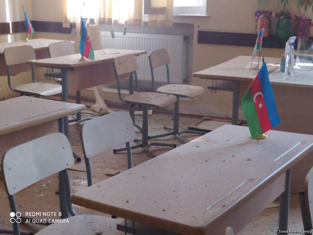 Армии Армении атаковала среднюю школу в Тертере (ФОТО)