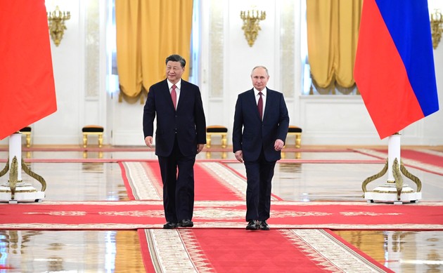 Владимир Путин и Си Цзиньпин на встрече в Кремле