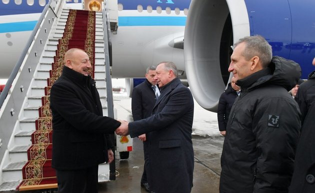 Ильхам Алиев прилетел к Владимиру Путину