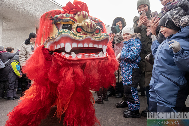 Празднование китайского нового года в Москве