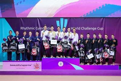 Сборная Азербайджана по художественной гимнастике завоевала 3 медали на Кубке мира в Румынии 