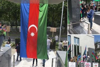 Азербайджанцы вновь вышли в Брюсселе на митинг против оккупации Карабаха