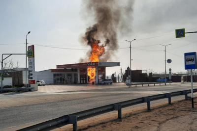 Автозаправка горела в Каякентском районе