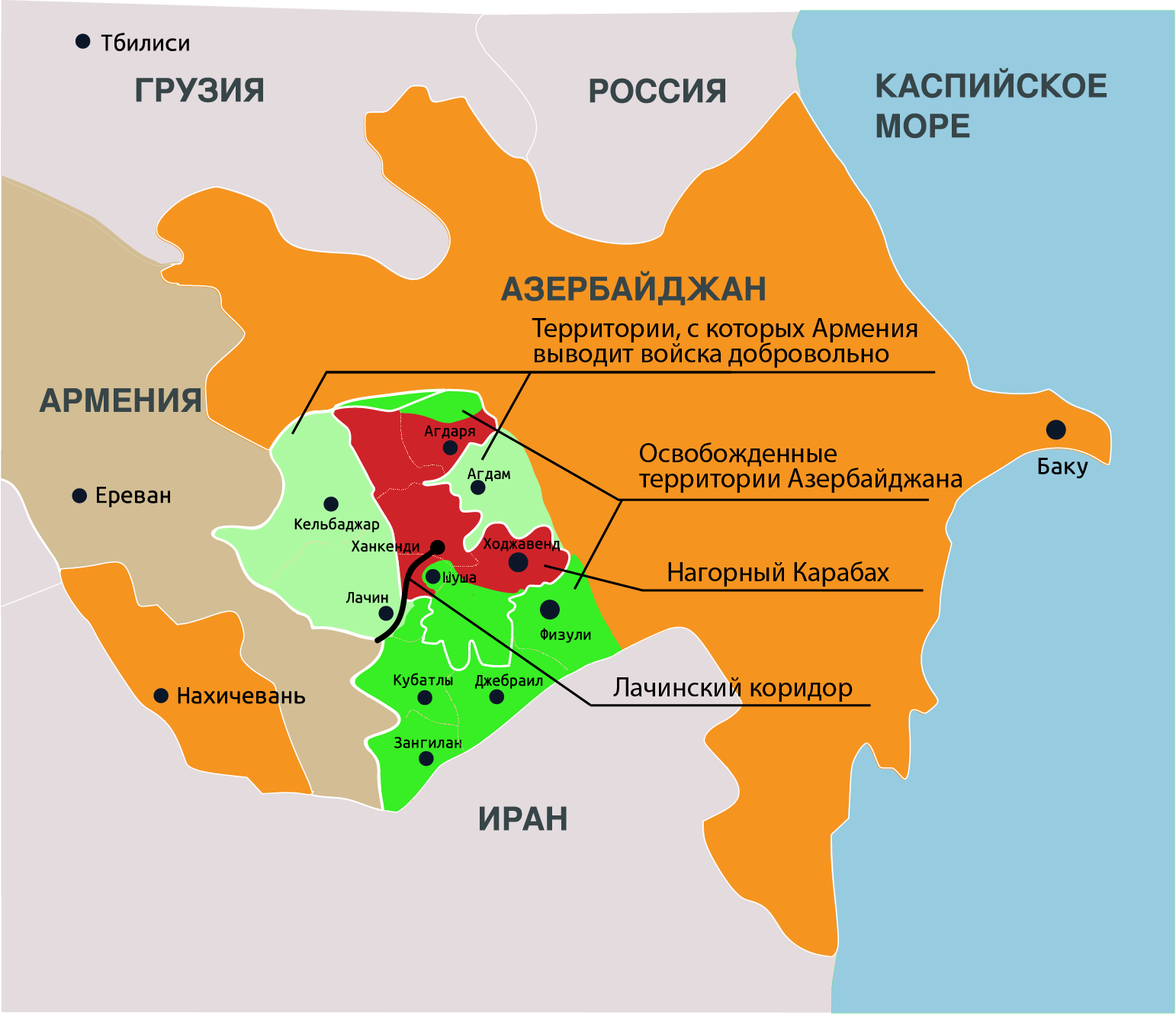 Политическая карта нагорного карабаха