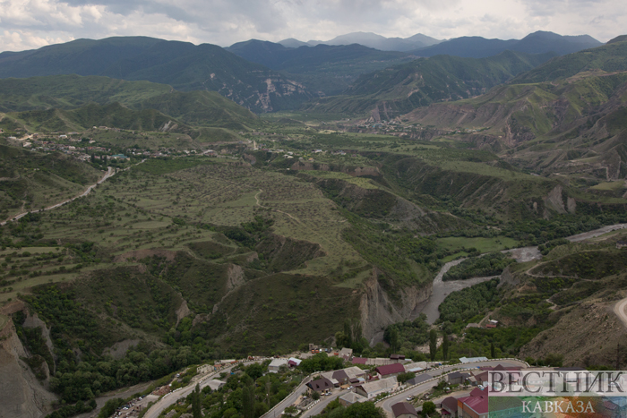 Сель в горах Кавказа