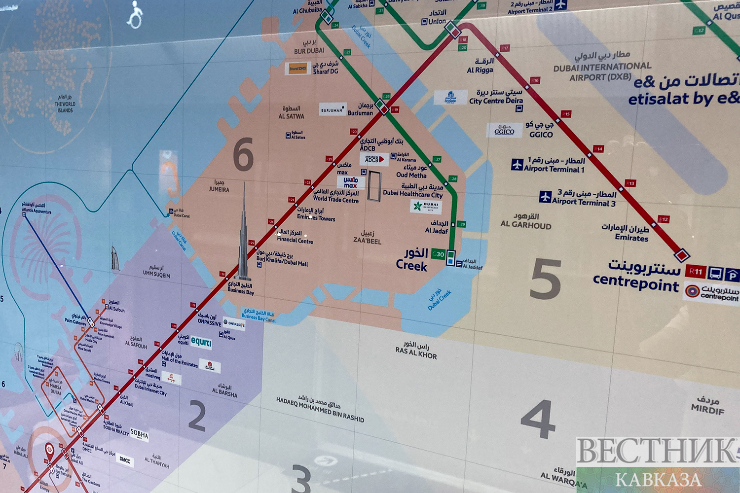 Схема метро Дубая
