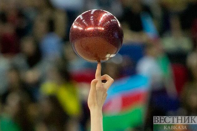 Российские грации выиграли квалификацию с пятью мячами на Кубке мира по художественной гимнастике в Баку
