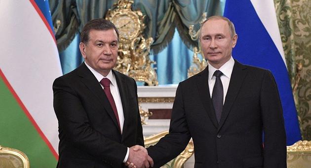Путин обсудил двустороннее сотрудничество с Мирзиёевым