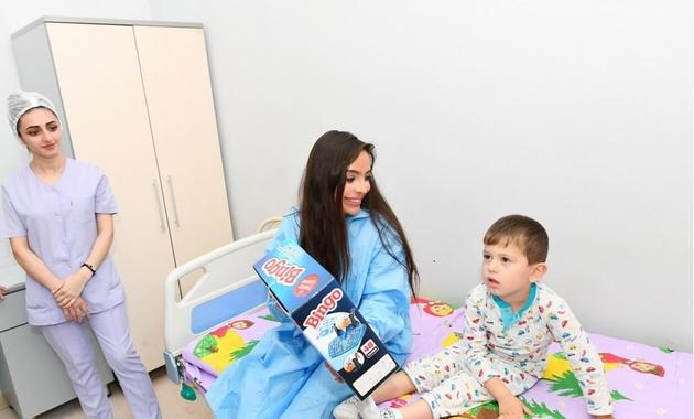 Лейла Алиева встретилась с маленькими пациентами ряда медицинских учреждений Баку
