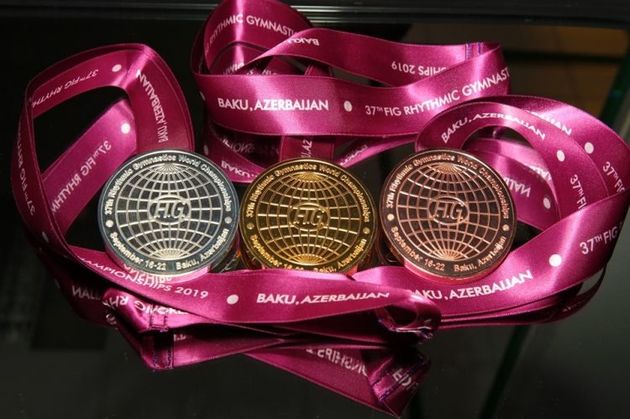 Представлены медали 37-го чемпионата мира по художественной гимнастике в Баку
