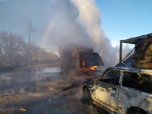 Газозаправка горела в Ставропольском крае