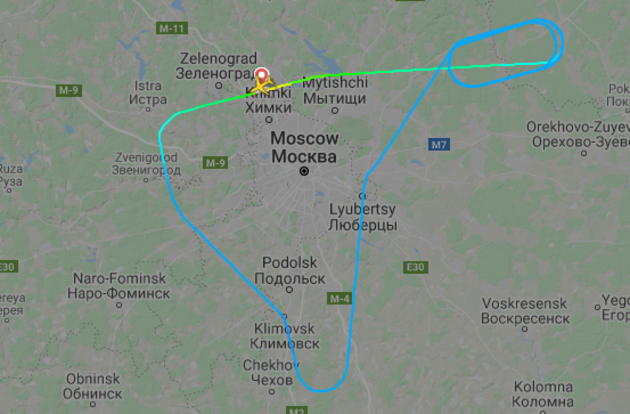 SSJ-100 "Аэрофлота" вернулся в Москву из-за датчика неисправности