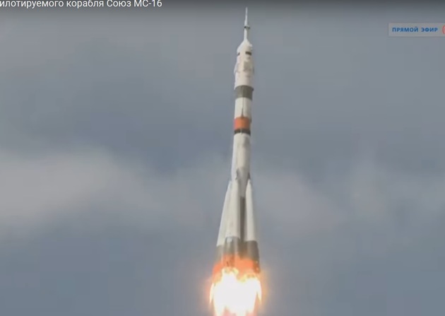 Корабль "Союз МС-16" с экипажем успешно вышел на орбиту (ВИДЕО)