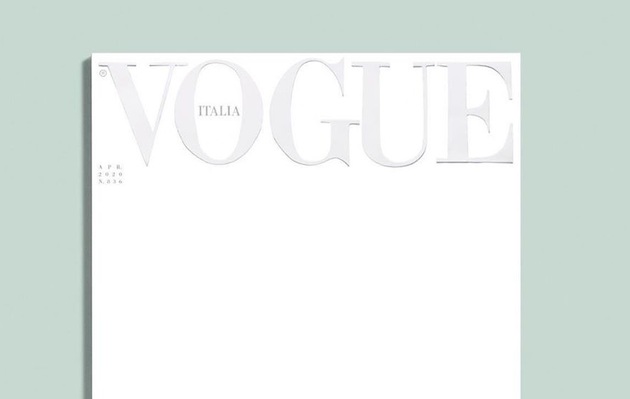 Итальянский Vogue с белой обложкой посвящен медикам, борющимся с коронавирусом  