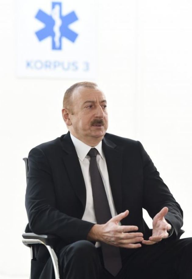 Ильхам Алиев и Мехрибан Алиева приняли участие в открытии первого больничного комплекса модульного типа в Баку