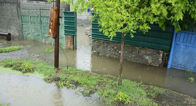 Проливные дожди подтопили дома и пахотные земли в Кахетии