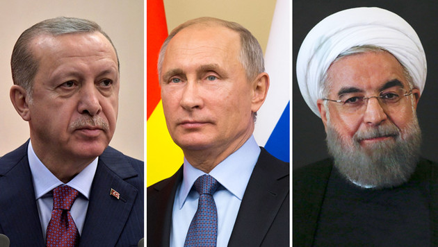 Путин, Эрдоган и Рухани обсуждают Сирию онлайн
