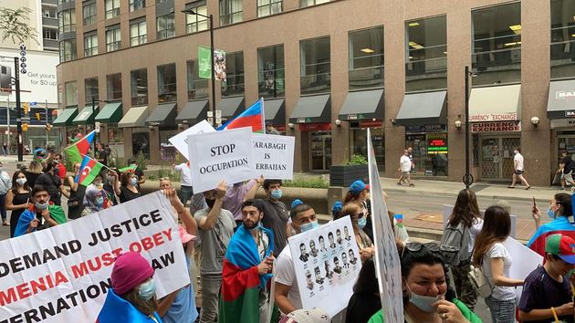 В Канаде прошла акция протеста против агрессии Армении (ВИДЕО)