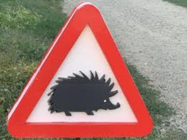 "Уступи ежику": новый дорожный знак появился в Краснодаре 