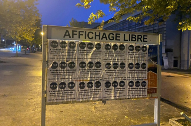 Представители азербайджанской диаспоры распространяют в городах Франции плакаты о ситуации в Карабахе