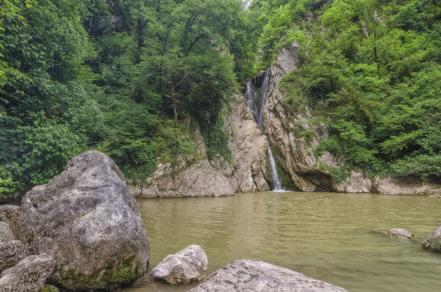 Засуха высушила Агурские водопады в Сочи 