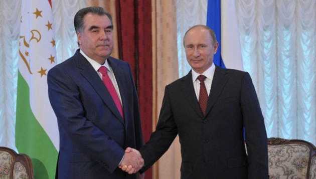 Путин поздравил президента Таджикистана Эмомали Рахмона с днем рождения 