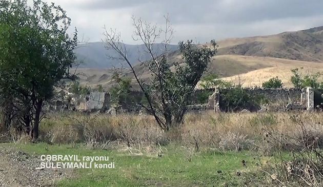 Опубликованы первые кадры из освобожденного села Сулейманлы (ВИДЕО)