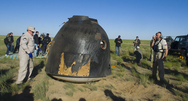 Космический корабль с МКС успешно приземлился в Казахстане