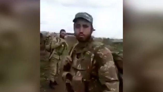 Армянские "воины" бросают передовую (ВИДЕО)