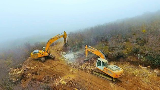 Строительство автомагистрали Ахмедбейли-Физули-Шуша успешно продолжается (ФОТО)