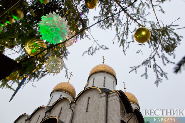 Главную ёлку страны нарядили к Новому году (фоторепортаж)