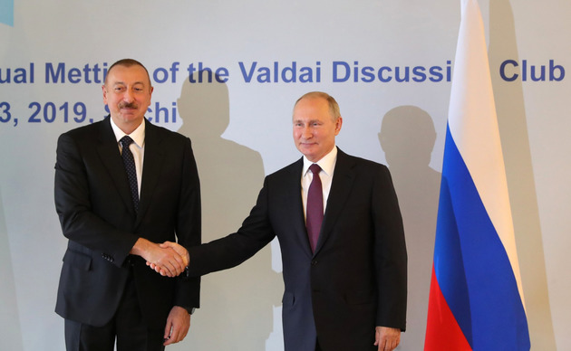 Владимир Путин Ильхаму Алиеву: совместно мы будем и далее развивать взаимовыгодные связи России и Азербайджана