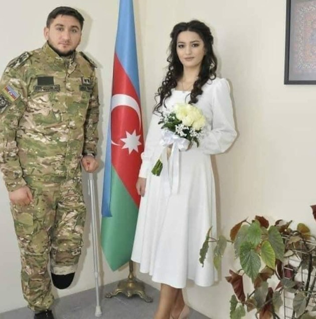 Участник войны в Карабахе обзавелся семьей