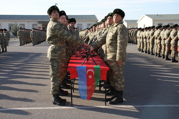 Первая послевоенная церемония присяги прошла в Азербайджане
