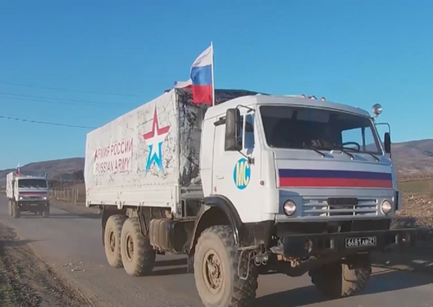 Российские миротворцы обеспечили доставку 150 т стройматериалов в Кельбаджарский район (ФОТО, ВИДЕО)