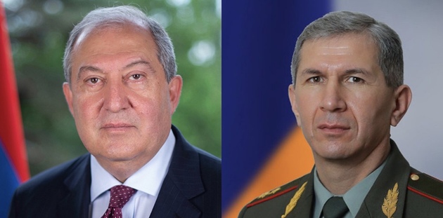 Президент Армении встретился с главой Генштаба, чьей отставки добивается Пашинян