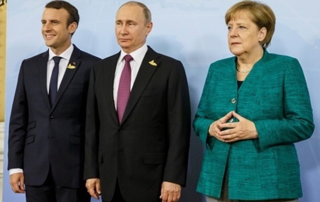 Путин предостерег Меркель и Макрона от войны на Донбассе