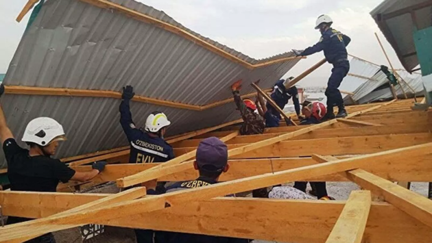Ветер унес крыши домов в Джизакской и Навоийской областях