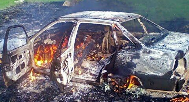 Уснувший водитель заживо сгорел в ДТП в Джизакской области
