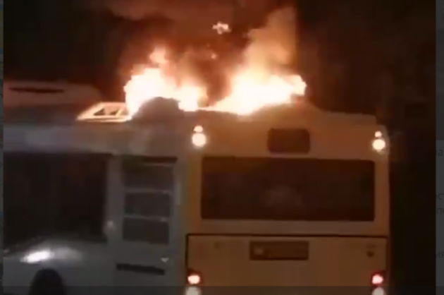 В Ростове снова пылал рейсовый автобус