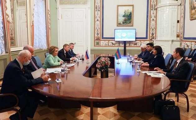 Матвиенко: взаимодействие Москвы и Баку выведено на беспрецедентно высокий уровень