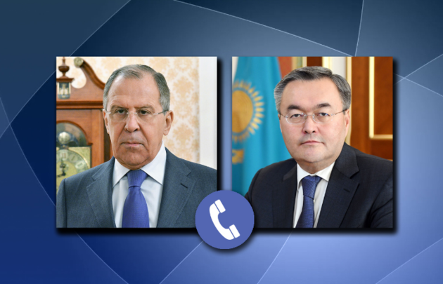 Лавров провел телефонный разговор с главой МИД Казахстана