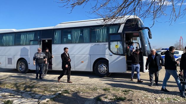 Первый рейсовый автобус прибыл в Агдам (ФОТО)