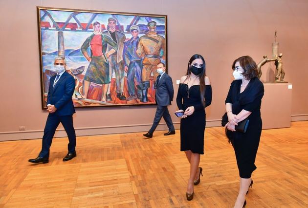 Лейла Алиева посетила выставку "Произведения из коллекции Третьяковской галереи" (ФОТО)