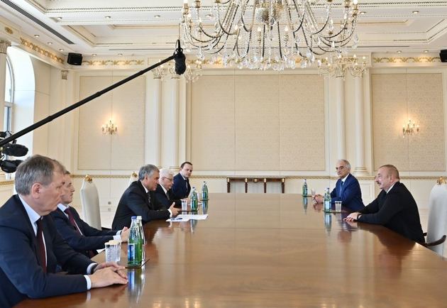 Ильхам Алиев встретился с Вячеславом Володиным