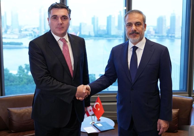 Министры иностранных дел Грузии и Турции Илья Дарчиашвили и Хакан Фидан